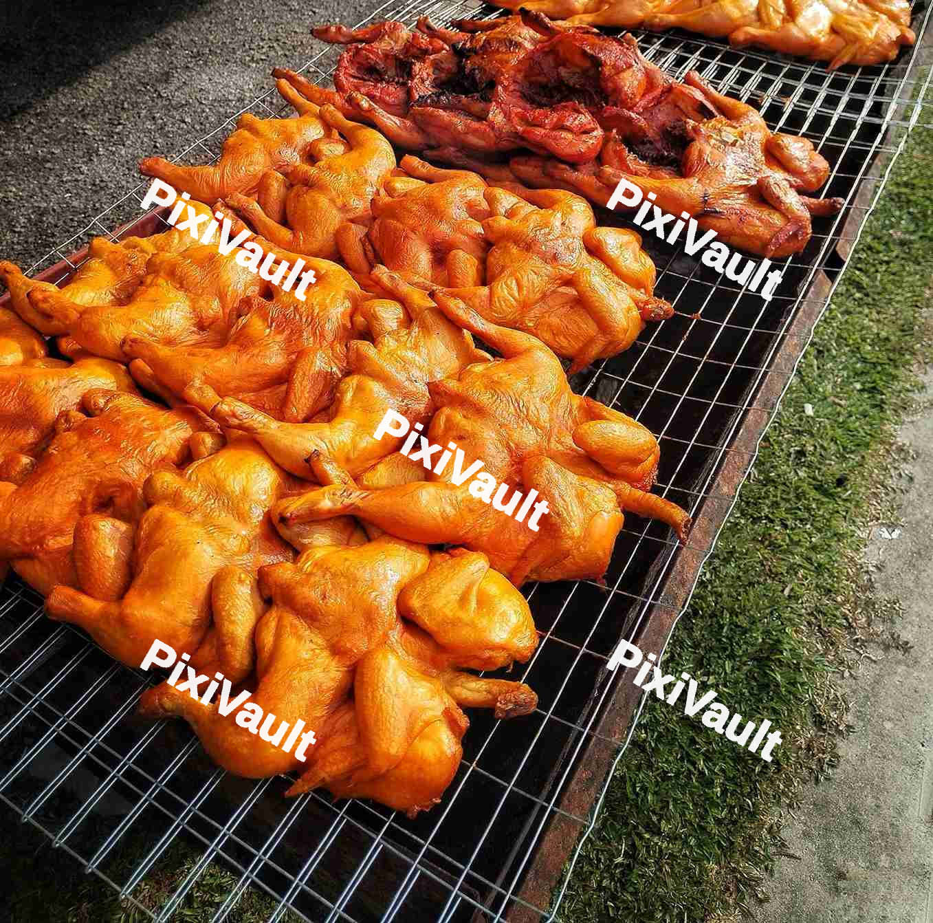 Chicken on a barbecue grill